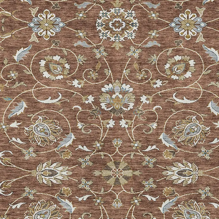 10' X 14' Brown Ivory And Gray Moroccan Washable Indoor Outdoor Area Rug