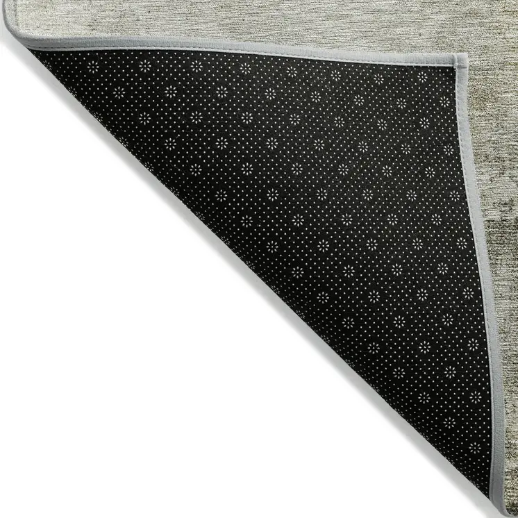 8' X 10' Wheat And Gray Abstract Washable Indoor Outdoor Area Rug