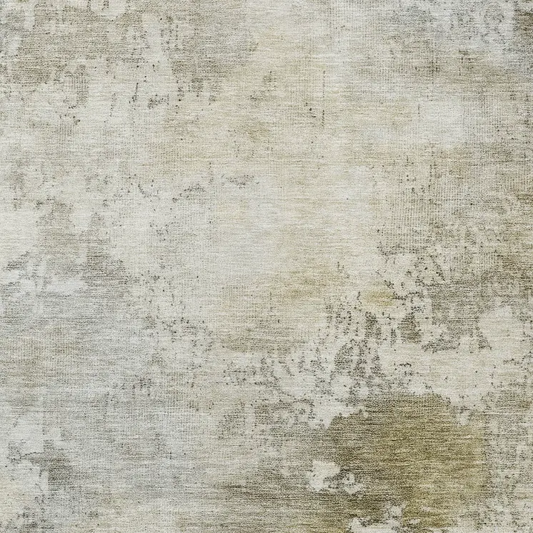 8' X 10' Wheat And Gray Abstract Washable Indoor Outdoor Area Rug