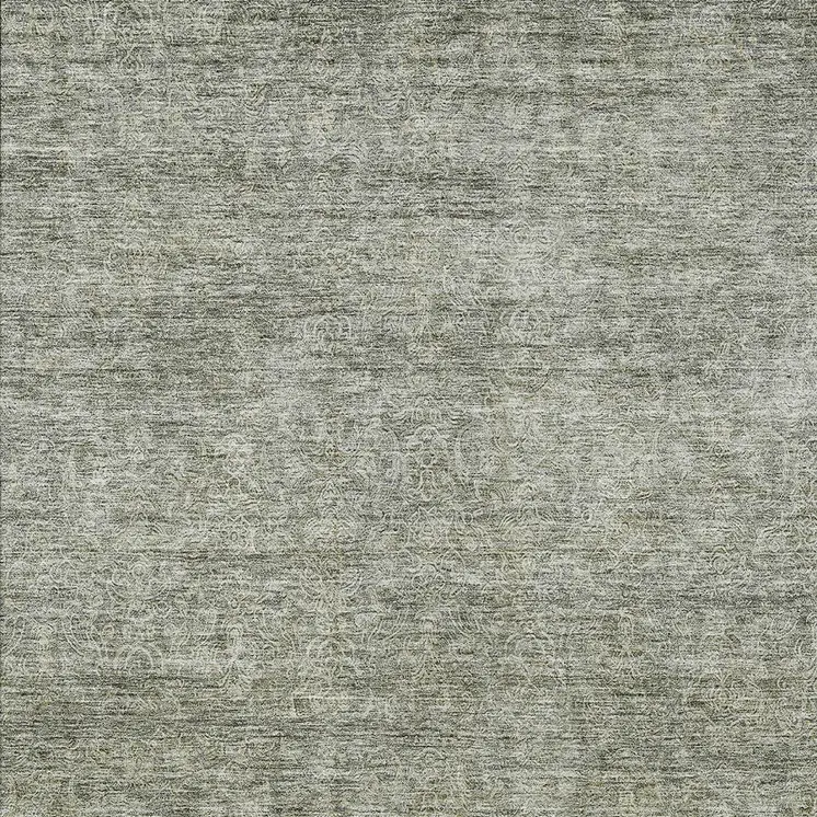3' X 5' Sage And Ivory Abstract Washable Indoor Outdoor Area Rug