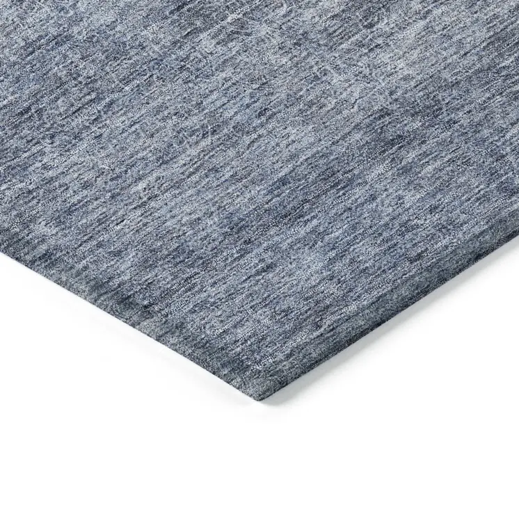3' X 5' Sky Blue And Ivory Abstract Washable Indoor Outdoor Area Rug