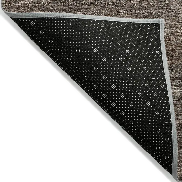 10' X 14' Coffee And Ivory Geometric Washable Indoor Outdoor Area Rug