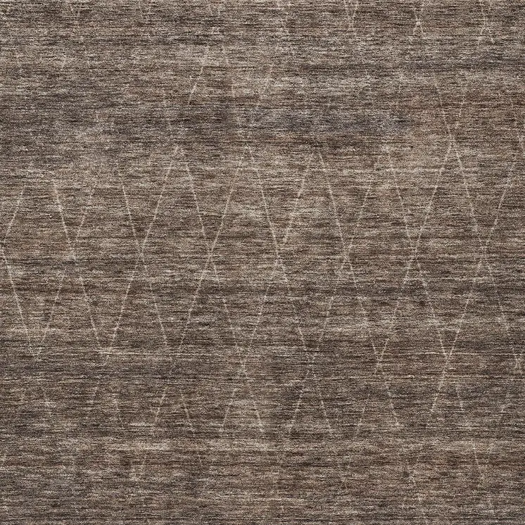 10' X 14' Coffee And Ivory Geometric Washable Indoor Outdoor Area Rug