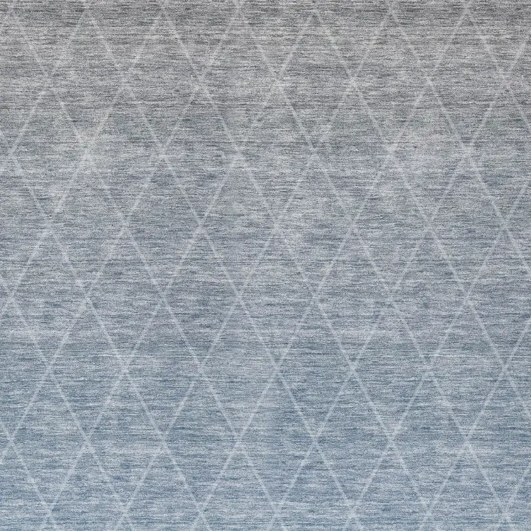 8' X 10' Blue And Gray Geometric Washable Indoor Outdoor Area Rug