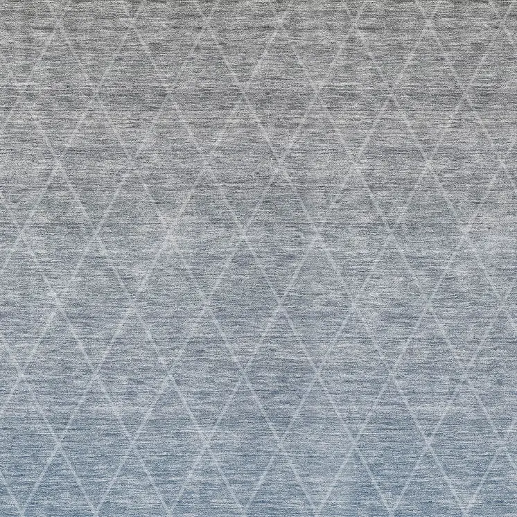 10' X 14' Blue And Gray Geometric Washable Indoor Outdoor Area Rug