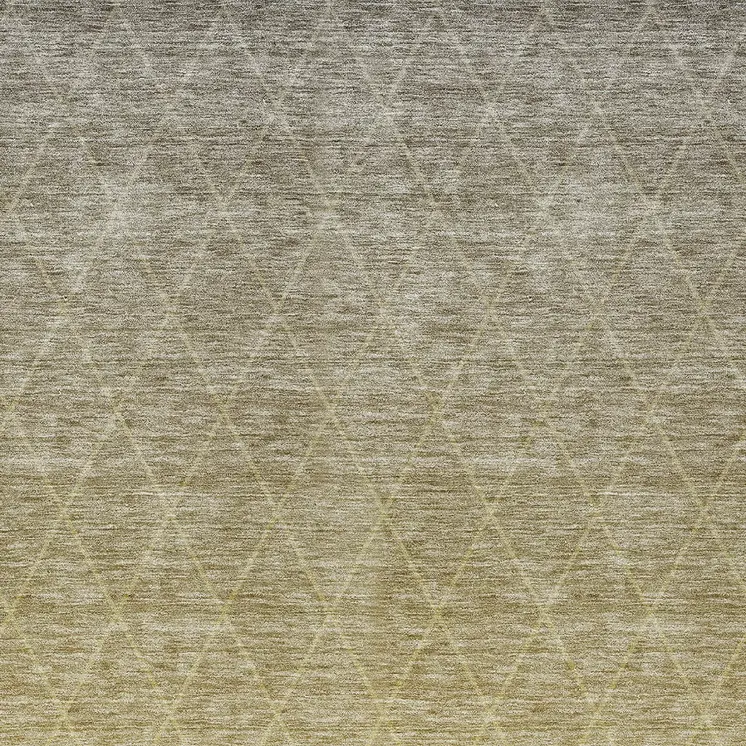 3' X 5' Gold And Gray Geometric Washable Indoor Outdoor Area Rug