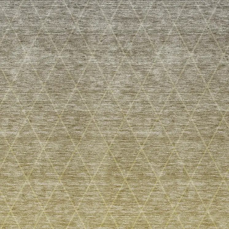 5' X 8' Gold And Gray Geometric Washable Indoor Outdoor Area Rug