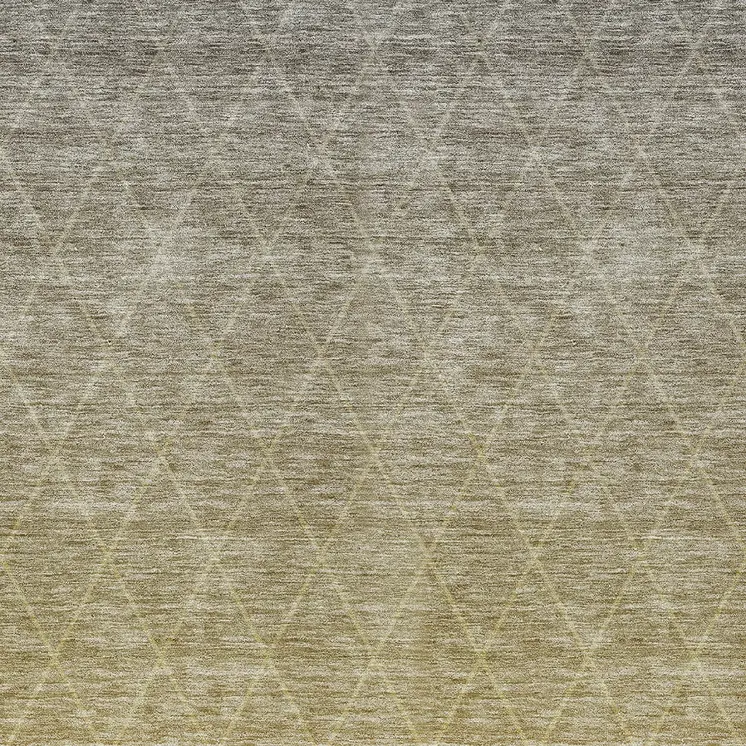 9' X 12' Gold And Gray Geometric Washable Indoor Outdoor Area Rug