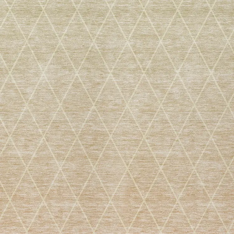 5' X 8' Salmon And Beige Geometric Washable Indoor Outdoor Area Rug