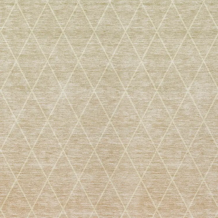 8' X 10' Salmon And Beige Geometric Washable Indoor Outdoor Area Rug