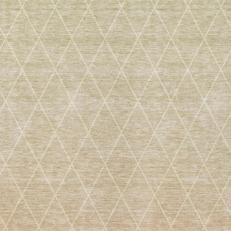 9' X 12' Salmon And Beige Geometric Washable Indoor Outdoor Area Rug