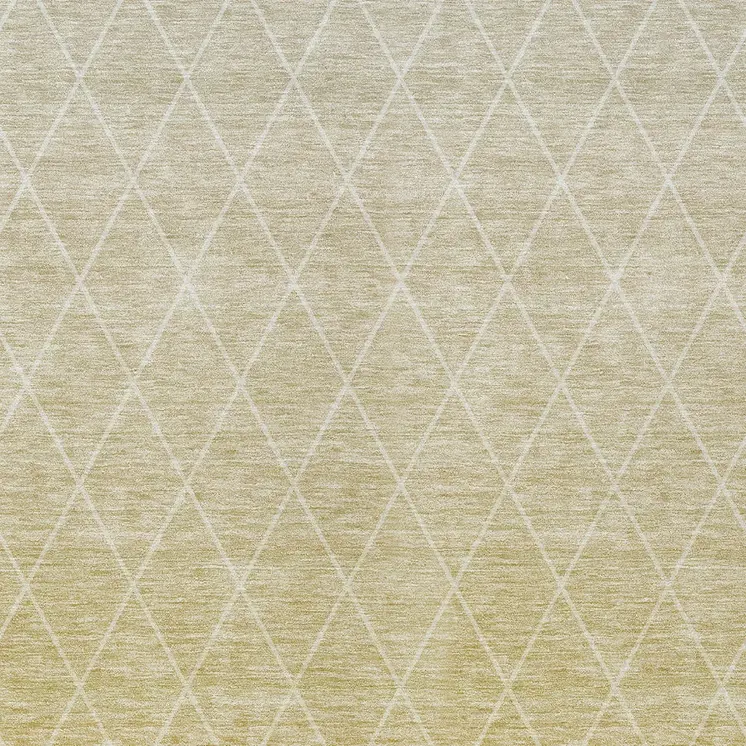 5' X 8' Wheat And Beige Geometric Washable Indoor Outdoor Area Rug