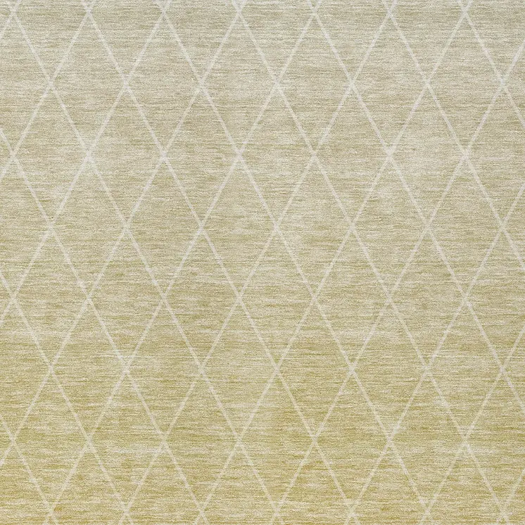 8' X 10' Wheat And Beige Geometric Washable Indoor Outdoor Area Rug