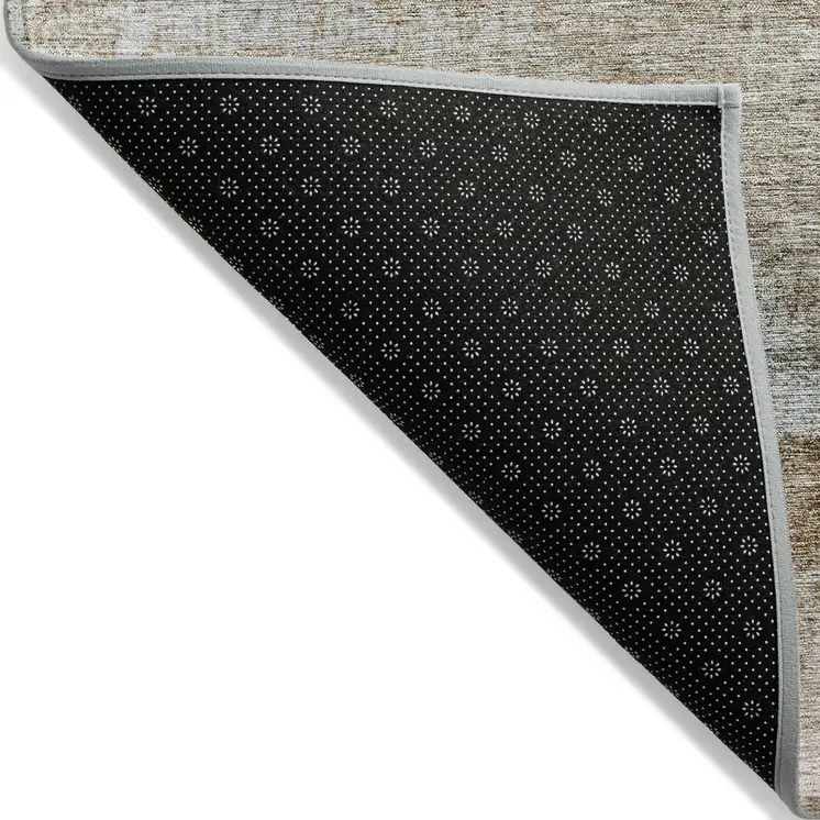 10' X 14' Beige Brown And Gray Abstract Washable Indoor Outdoor Area Rug