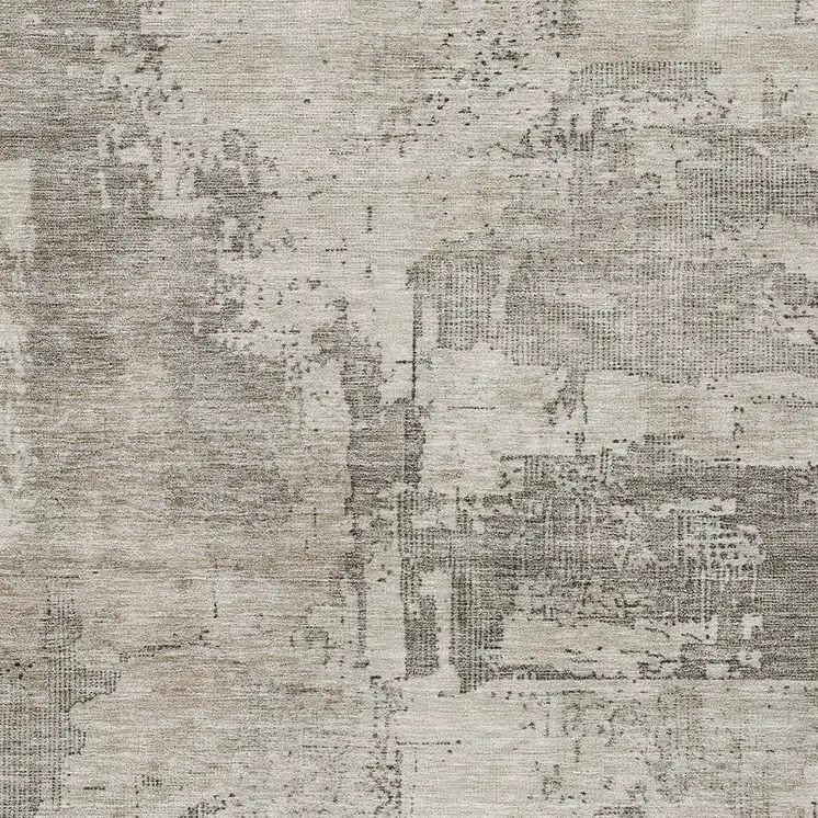 10' X 14' Linen And Gray Abstract Washable Indoor Outdoor Area Rug