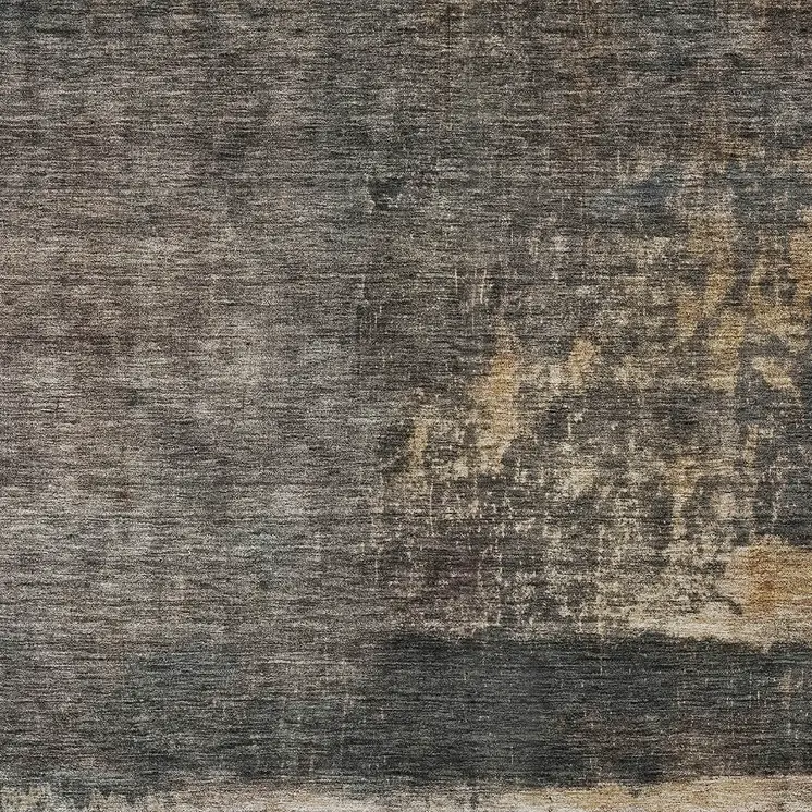 5' X 8' Coffee Black And Beige Abstract Washable Indoor Outdoor Area Rug