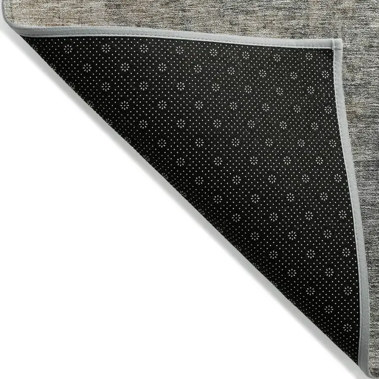 8' X 10' Coffee Black And Beige Abstract Washable Indoor Outdoor Area Rug