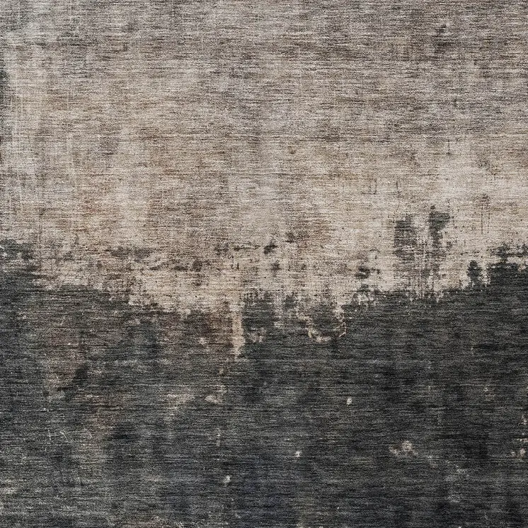 10' X 14' Taupe And Charcoal Abstract Washable Indoor Outdoor Area Rug