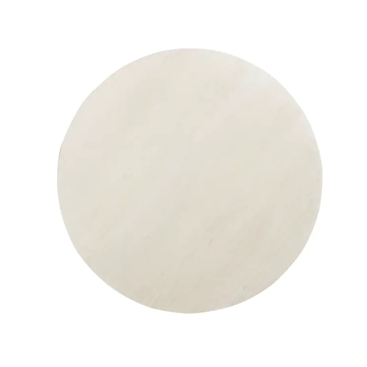 48" White Solid Wood Pedestal Base Round Top Dining Table