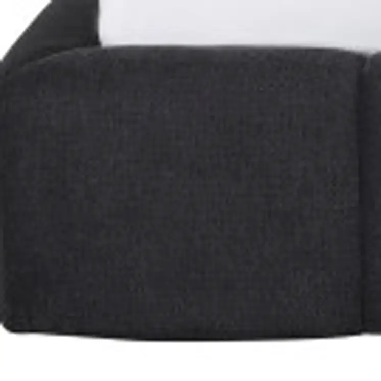 Dark Gray Tufted Linen Blend Upholstered King Bed Frame