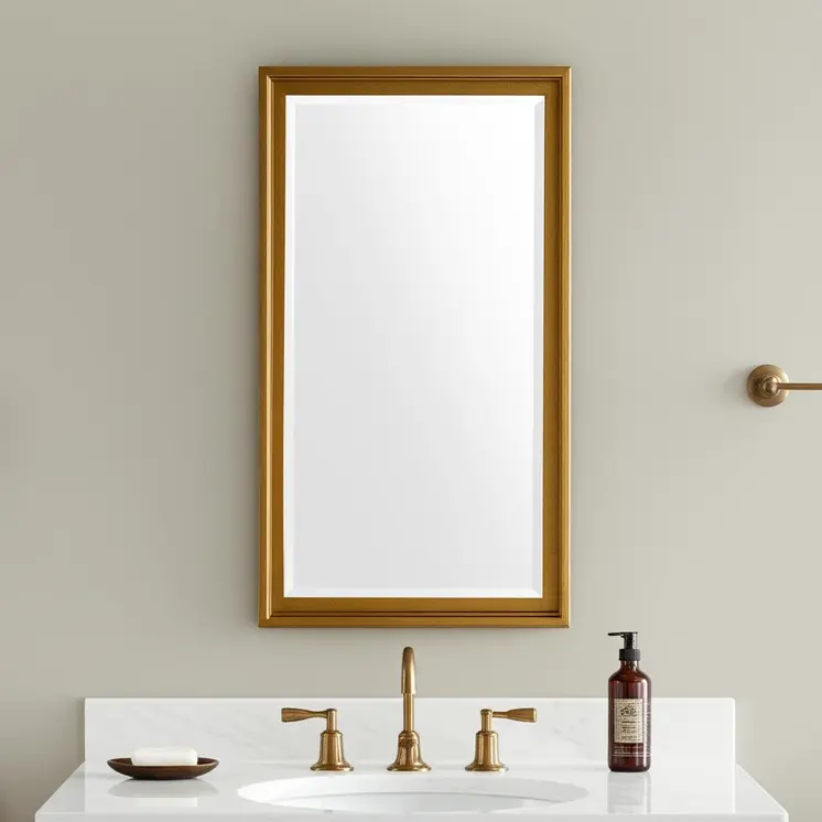 53" Gold Bathroom Vanity Mirror