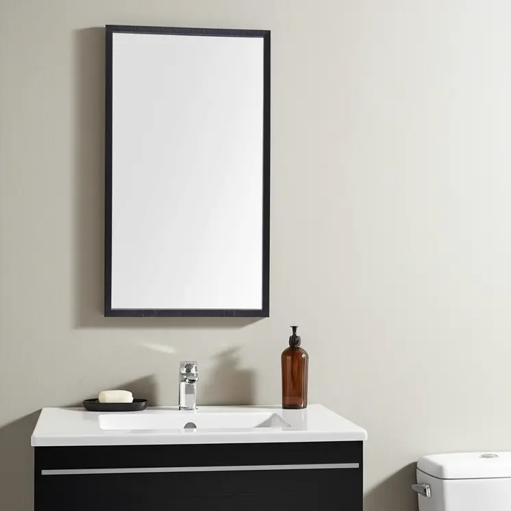 42" Black Bathroom Vanity Mirror