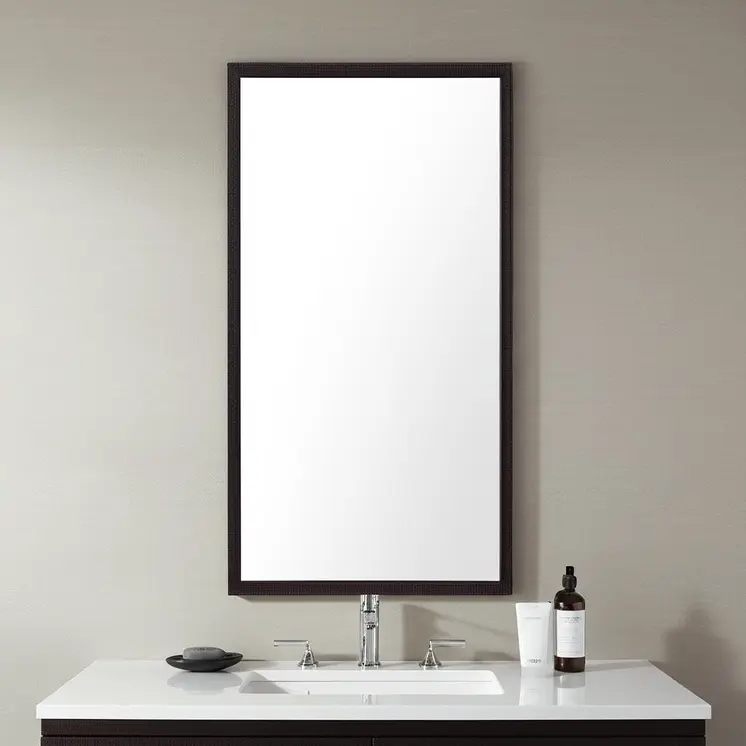 42" Black Bathroom Vanity Mirror