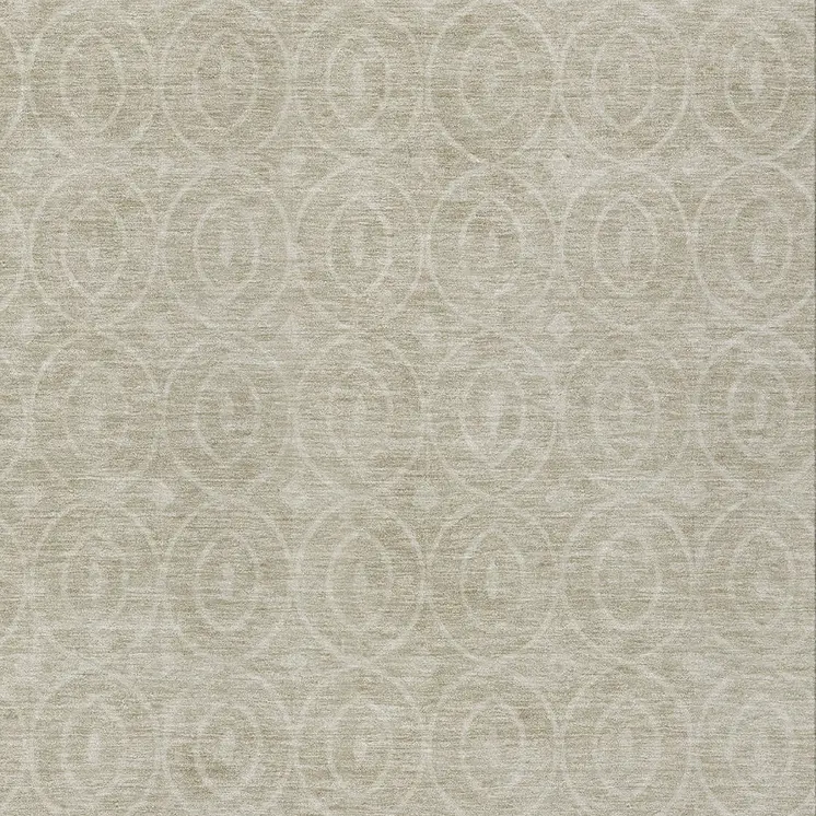 8' X 10' Beige Geometric Washable Indoor Outdoor Area Rug