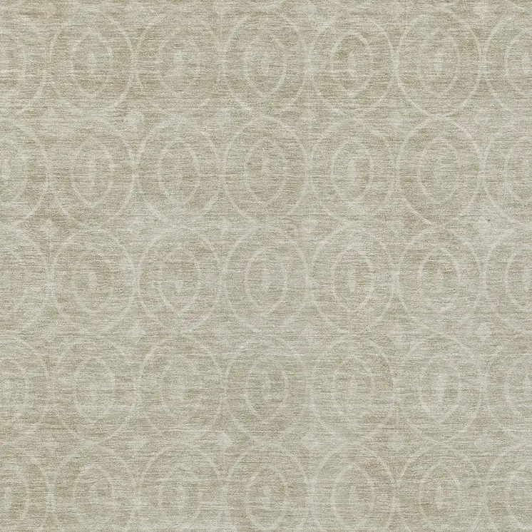 9' X 12' Beige Geometric Washable Indoor Outdoor Area Rug