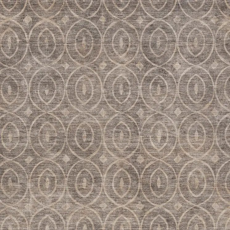 3' X 5' Brown Geometric Washable Indoor Outdoor Area Rug