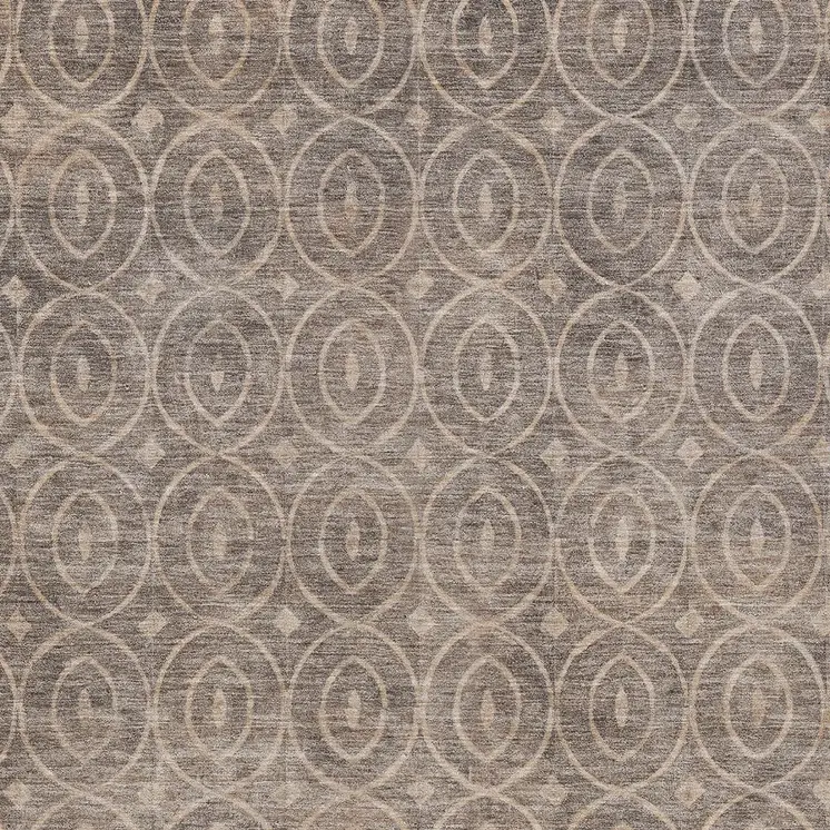8' X 10' Brown Geometric Washable Indoor Outdoor Area Rug