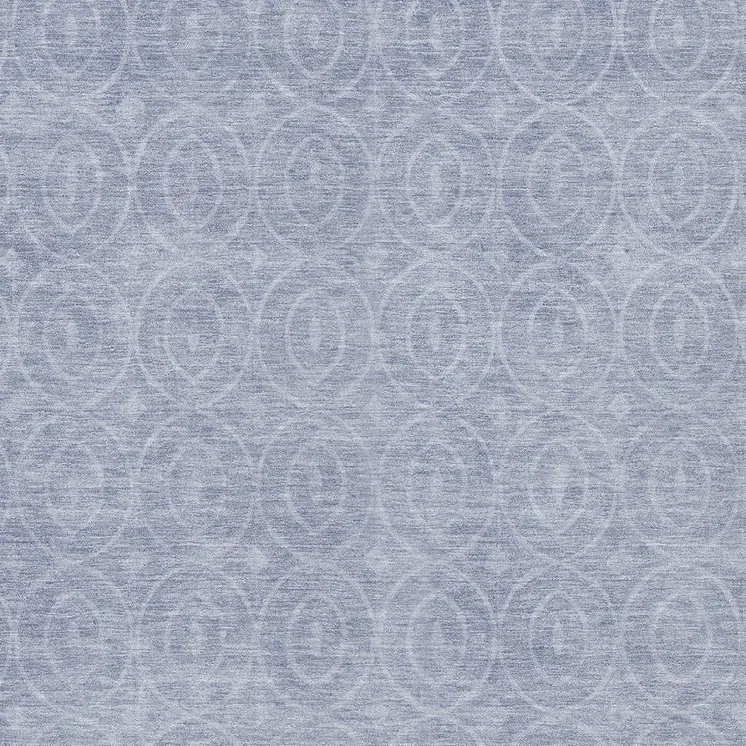 3' X 5' Sky Blue Geometric Washable Indoor Outdoor Area Rug