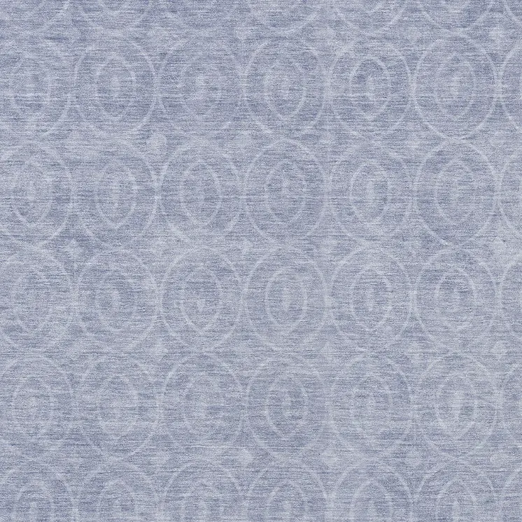 9' X 12' Sky Blue Geometric Washable Indoor Outdoor Area Rug