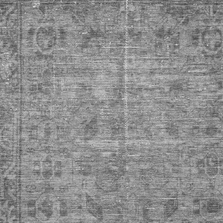 10' X 14' Gray Oriental Washable Indoor Outdoor Area Rug