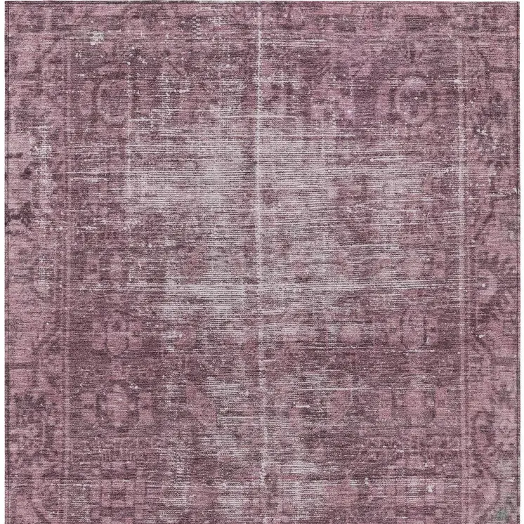5' X 8' Merlot Oriental Washable Indoor Outdoor Area Rug