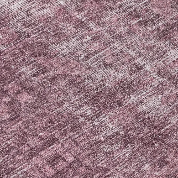 8' Merlot Round Oriental Washable Indoor Outdoor Area Rug