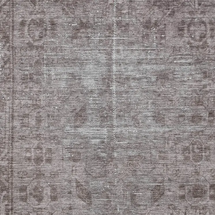 3' X 5' Brown Oriental Washable Indoor Outdoor Area Rug