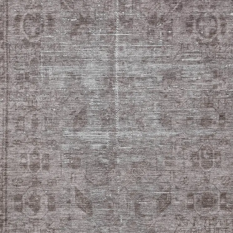 5' X 8' Brown Oriental Washable Indoor Outdoor Area Rug