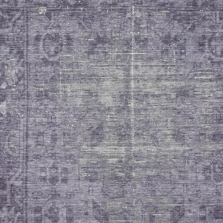 3' X 5' Purple Oriental Washable Indoor Outdoor Area Rug