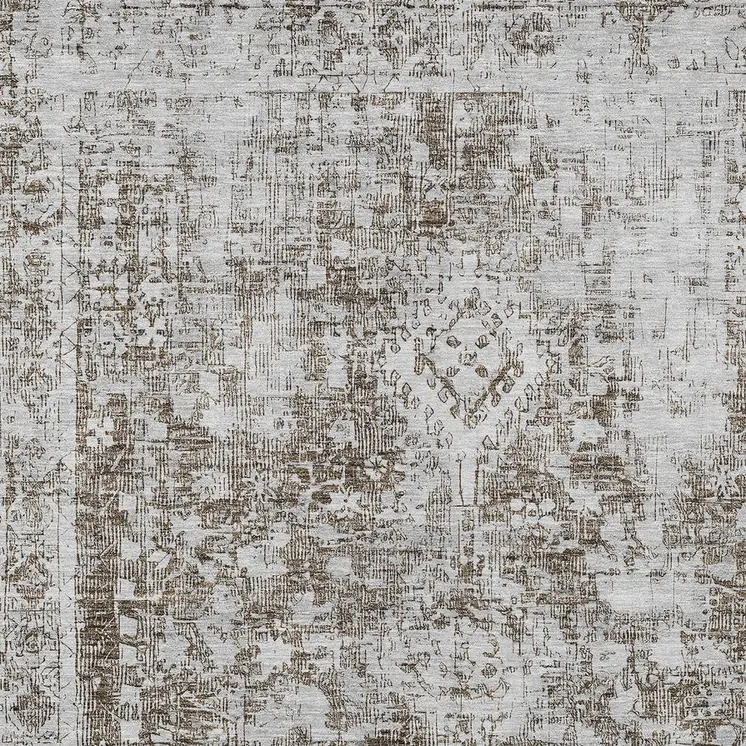 3' X 5' Chocolate Oriental Washable Indoor Outdoor Area Rug