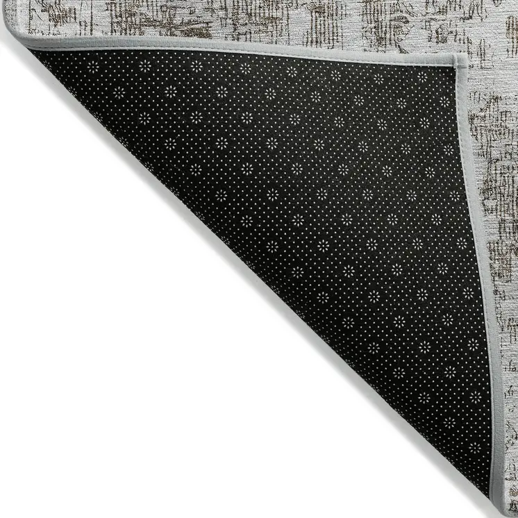 10' X 14' Chocolate Oriental Washable Indoor Outdoor Area Rug