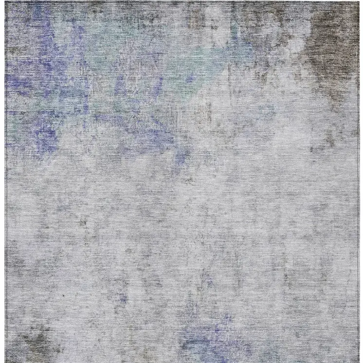 5' X 8' Brown Abstract Washable Indoor Outdoor Area Rug