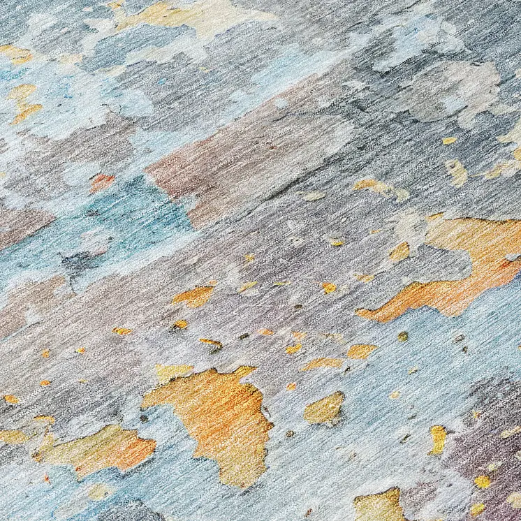 8' X 10' Granite Gray Abstract Washable Indoor Outdoor Area Rug