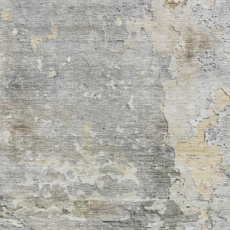 5' X 8' Gray Abstract Washable Indoor Outdoor Area Rug
