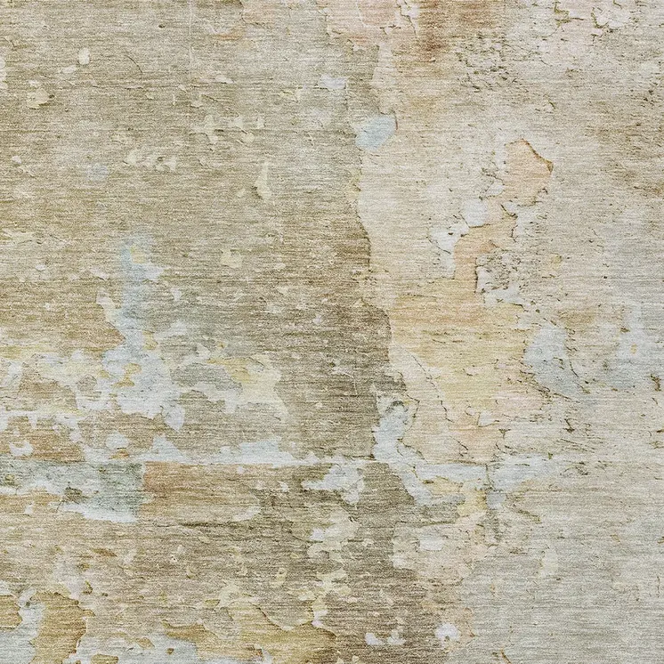 8' X 10' Khaki Abstract Washable Indoor Outdoor Area Rug