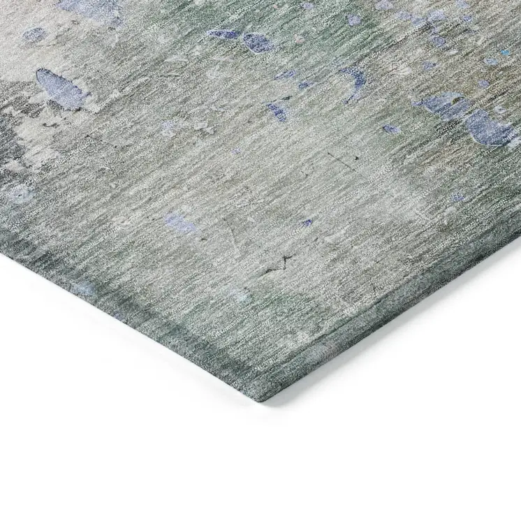 10' X 14' Taupe Abstract Washable Indoor Outdoor Area Rug