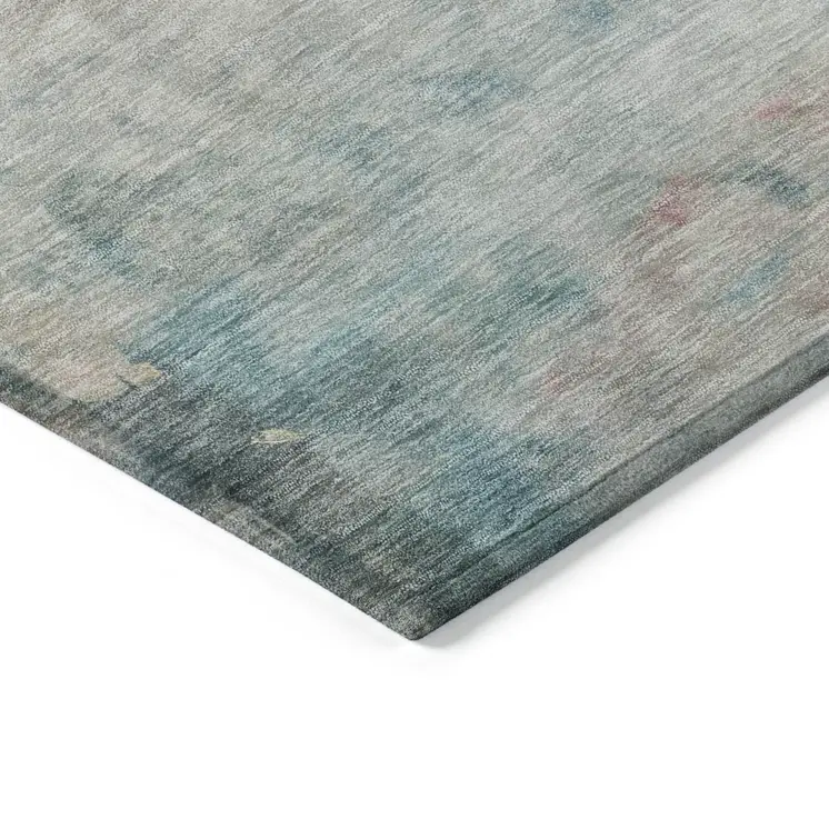 5' X 8' Taupe Abstract Washable Indoor Outdoor Area Rug