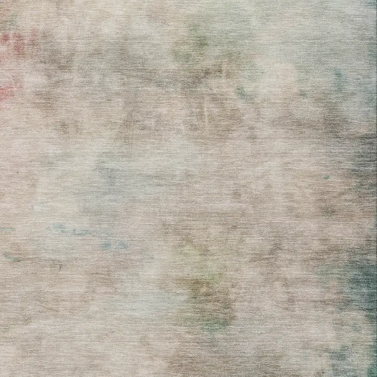 9' X 12' Taupe Abstract Washable Indoor Outdoor Area Rug