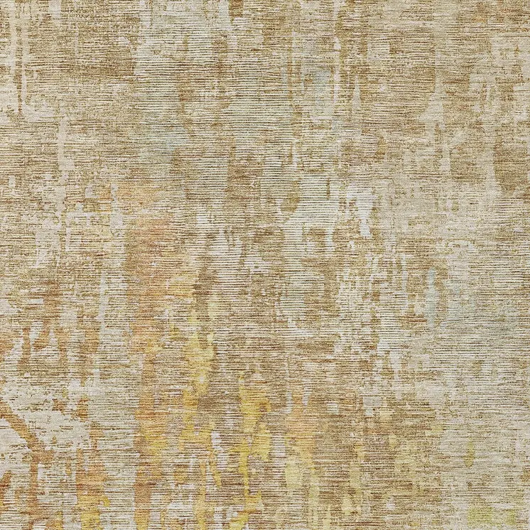 5' X 8' Khaki Abstract Washable Indoor Outdoor Area Rug