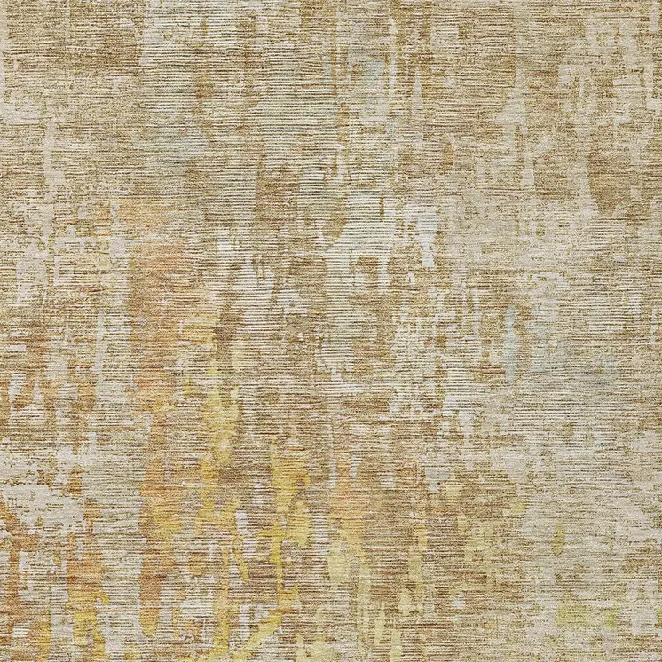9' X 12' Khaki Abstract Washable Indoor Outdoor Area Rug